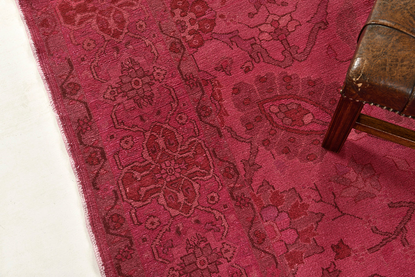 Overdyed Tabriz Design Rug