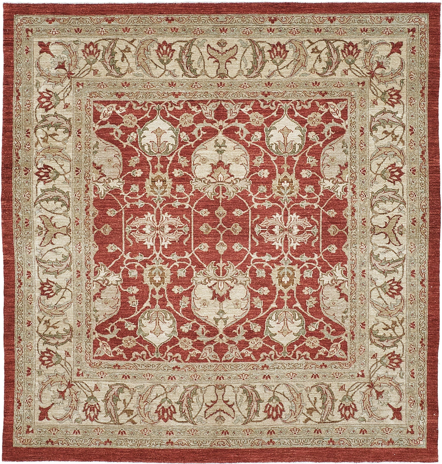 Natural Dye Oushak Revival Square Rug
