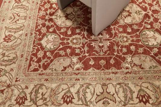 Natural Dye Oushak Revival Square Rug