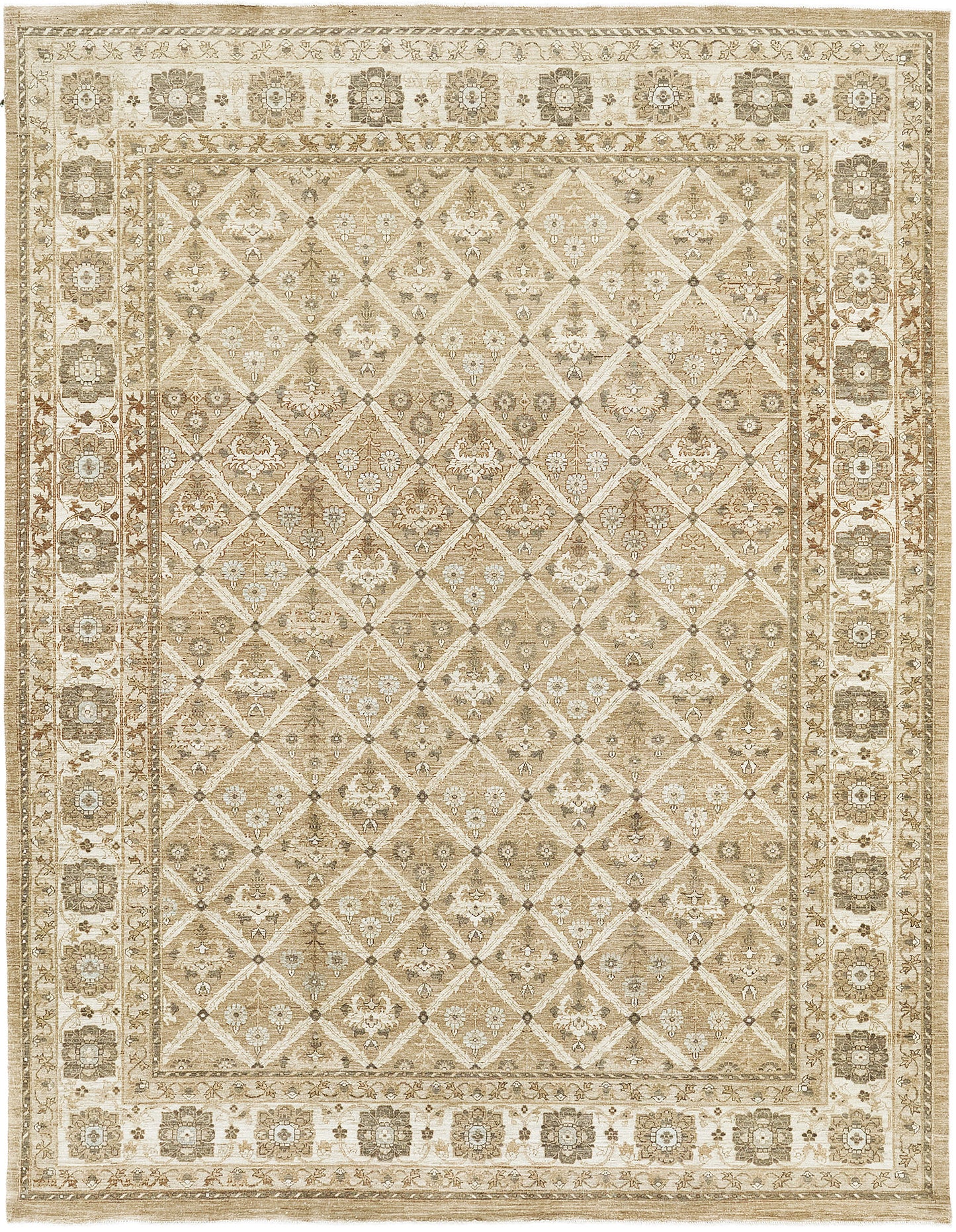 Vintage Style Mahal Panel Design Rug D5141