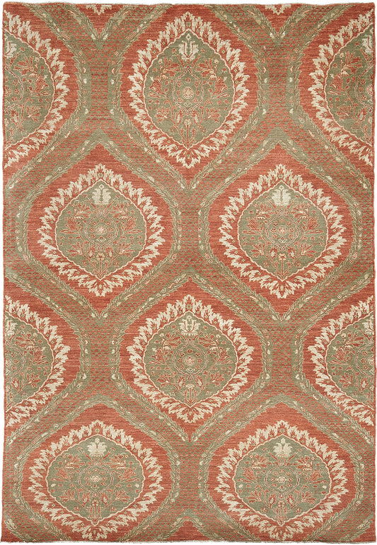 Natural Dye Transitional Style Arts and Crafts Rug D5207