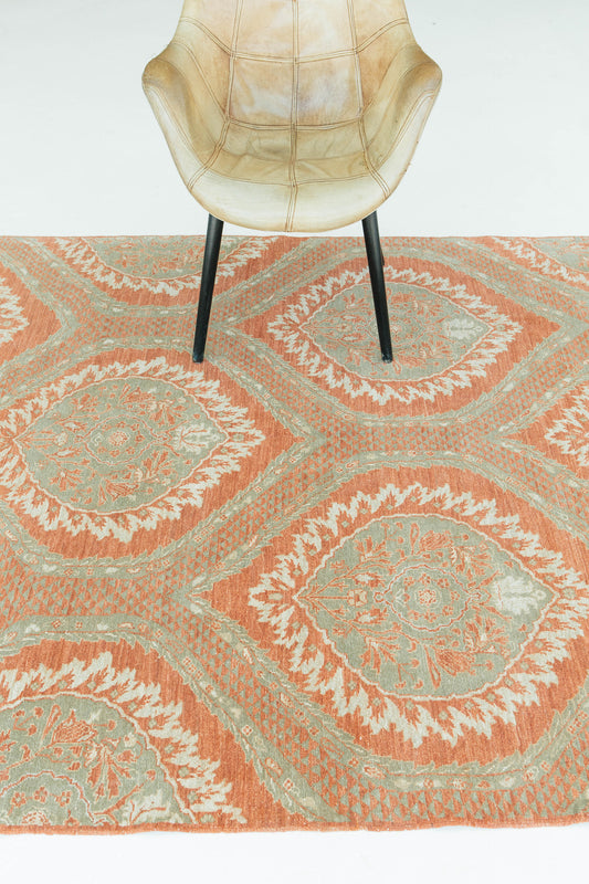 Natural Dye Transitional Style Arts and Crafts Rug D5207