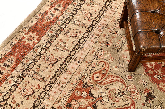 Natural Dye Kashan Mohtasham Design Rug D5001 Fable
