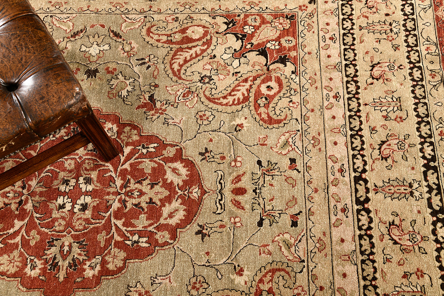 Natural Dye Kashan Mohtasham Design Rug D5001 Fable