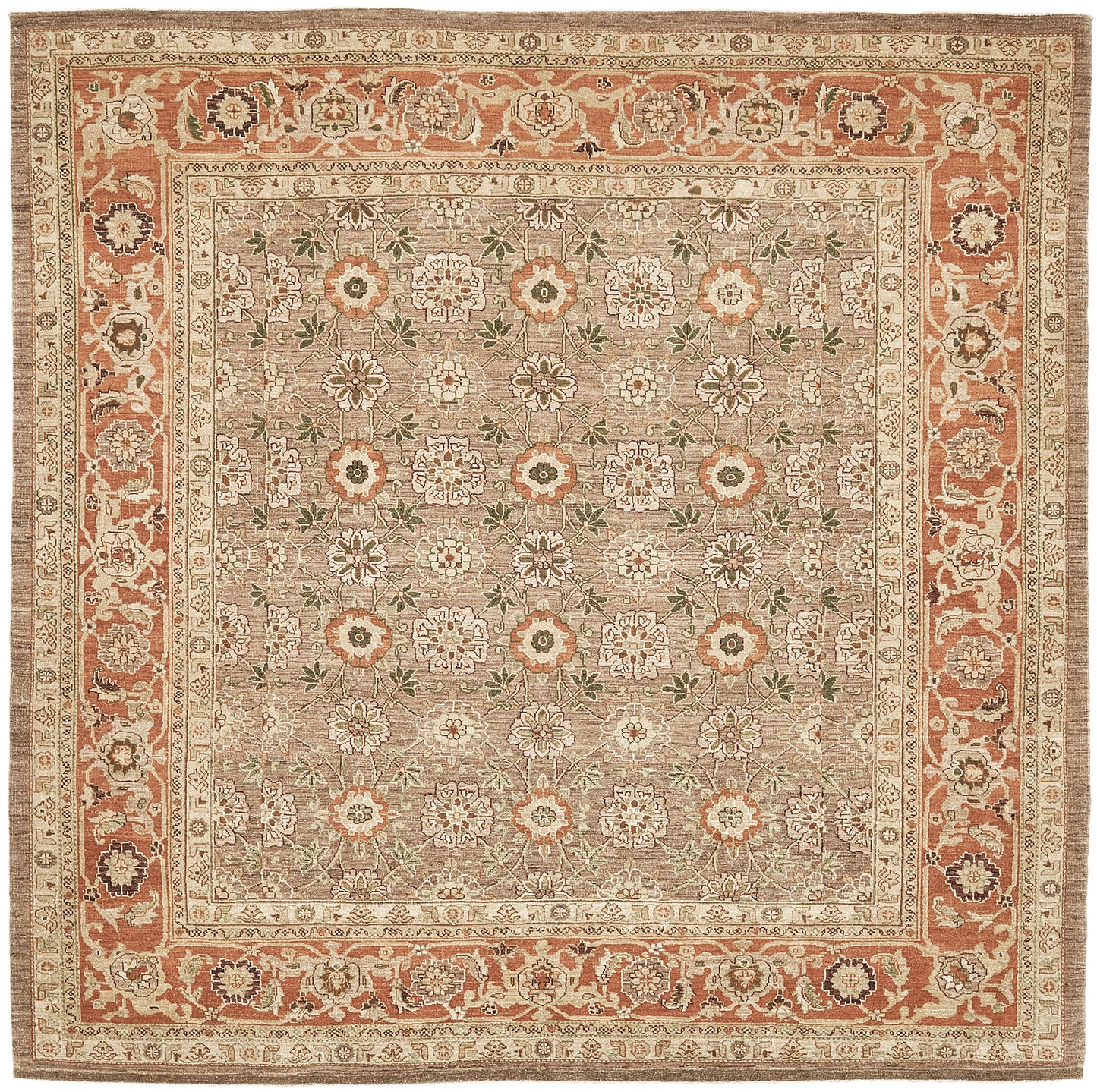 Natural Dye Varamin Revival Square Rug