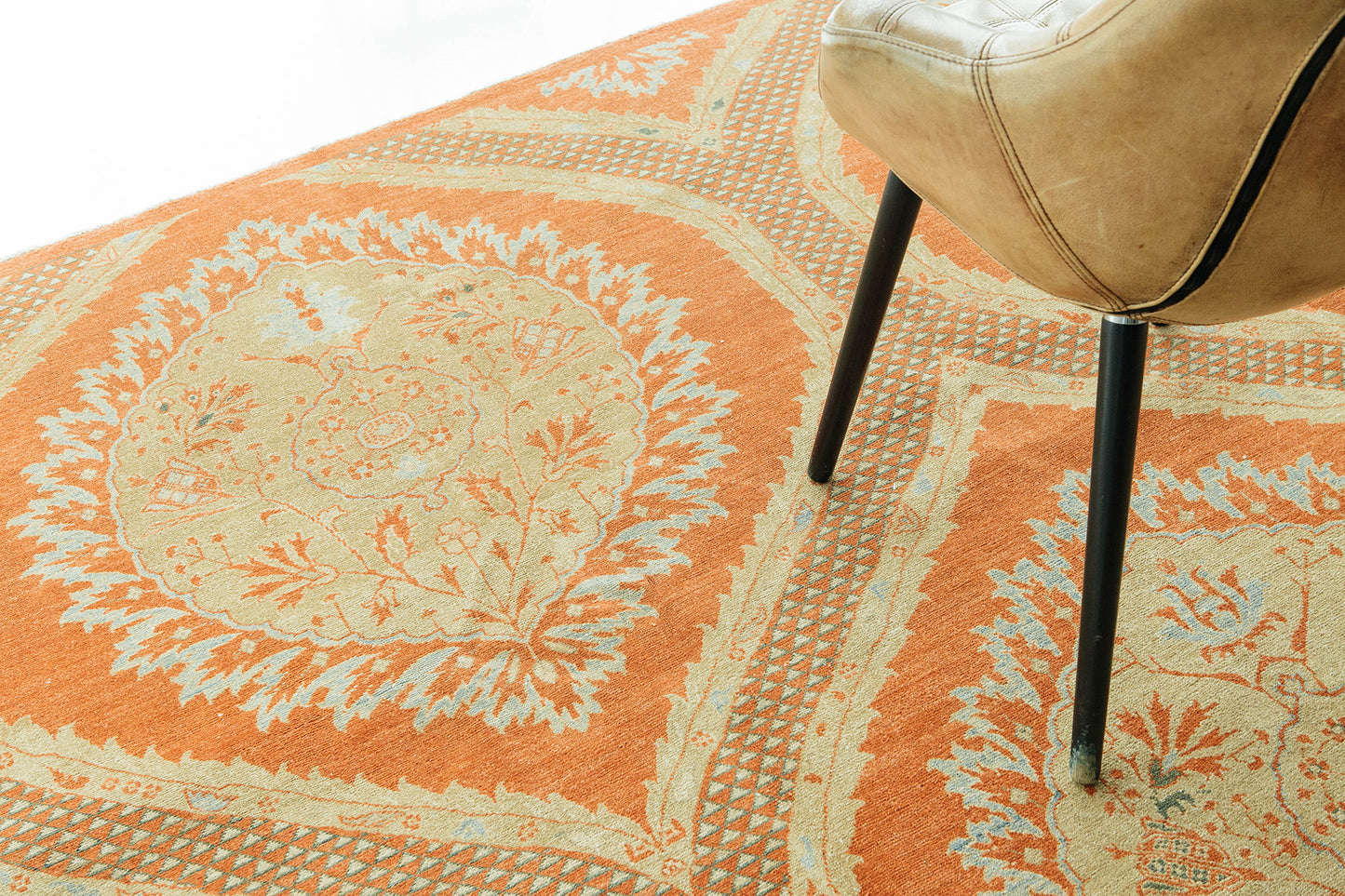 Natural Dye Transitional Style Arts and Crafts Rug