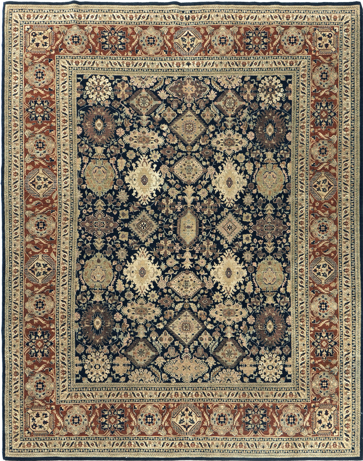Natural Dye Sarouk Farahan Style Rug D5200 Fable