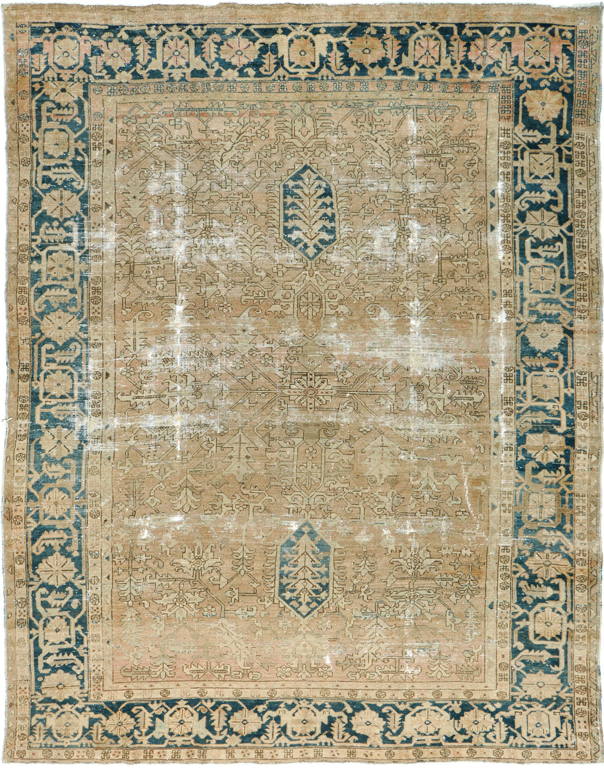 Antique Persian Heriz Rug Allover Design 13487