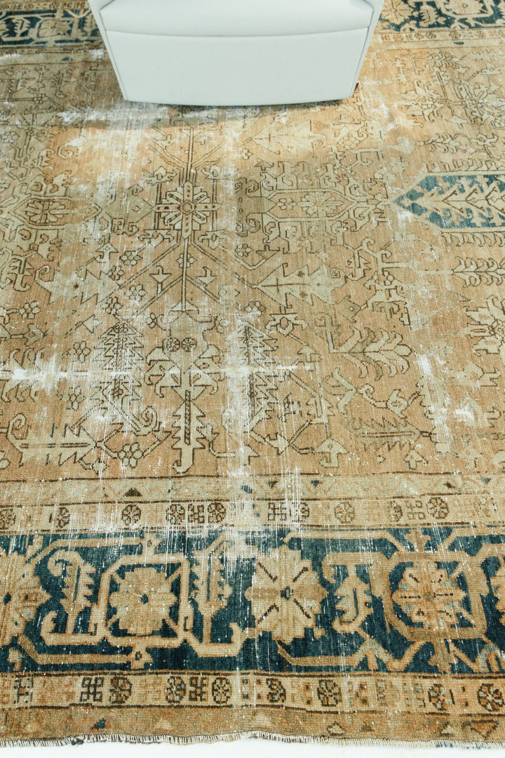 Antique Persian Heriz Rug Allover Design 13487