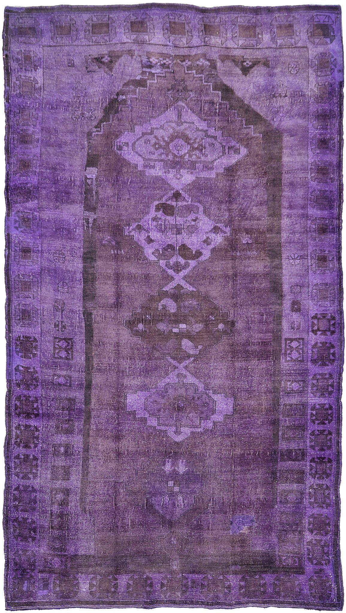 Overdyed Vintage Turkish Anatolian Runner