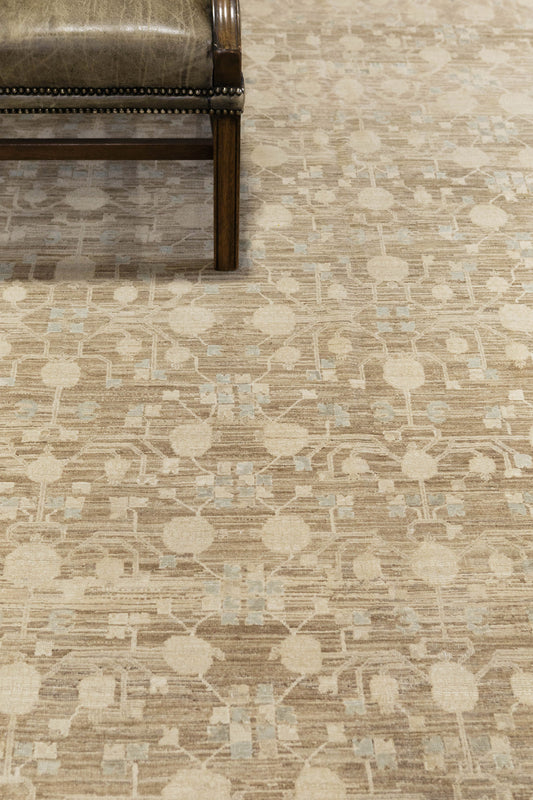 Vintage Style Khotan Pomegranate Revival Rug