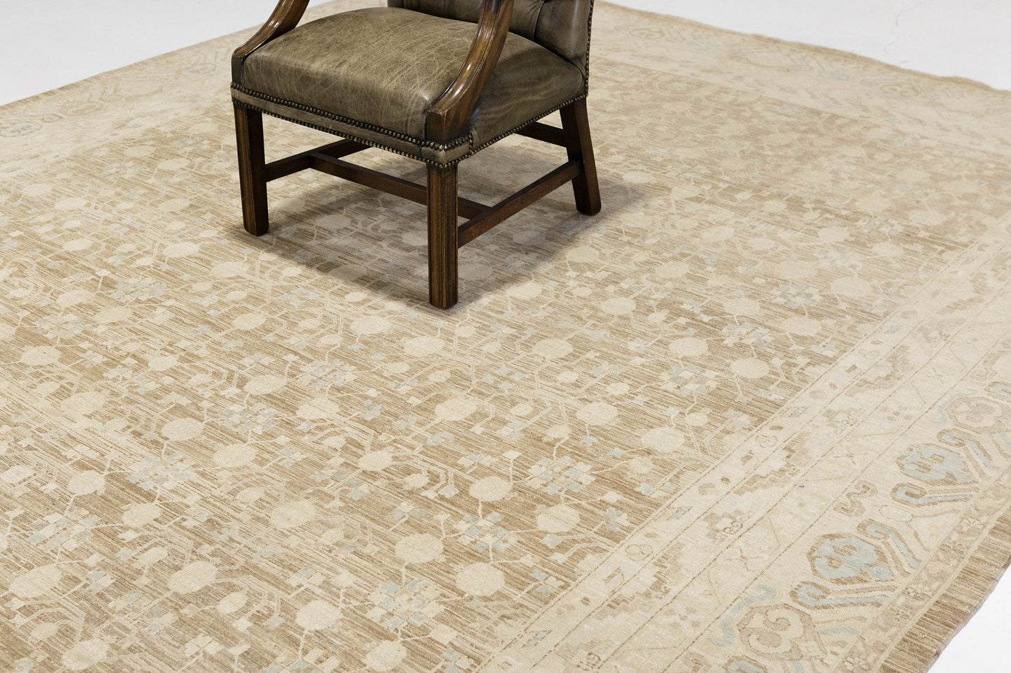 Vintage Style Khotan Pomegranate Revival Rug