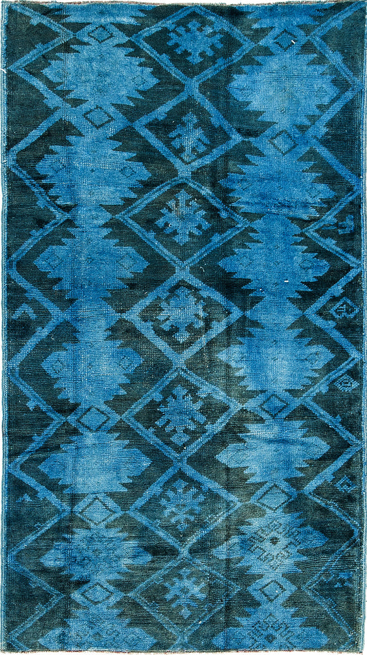Overdyed Vintage Turkish Anatolian Rug