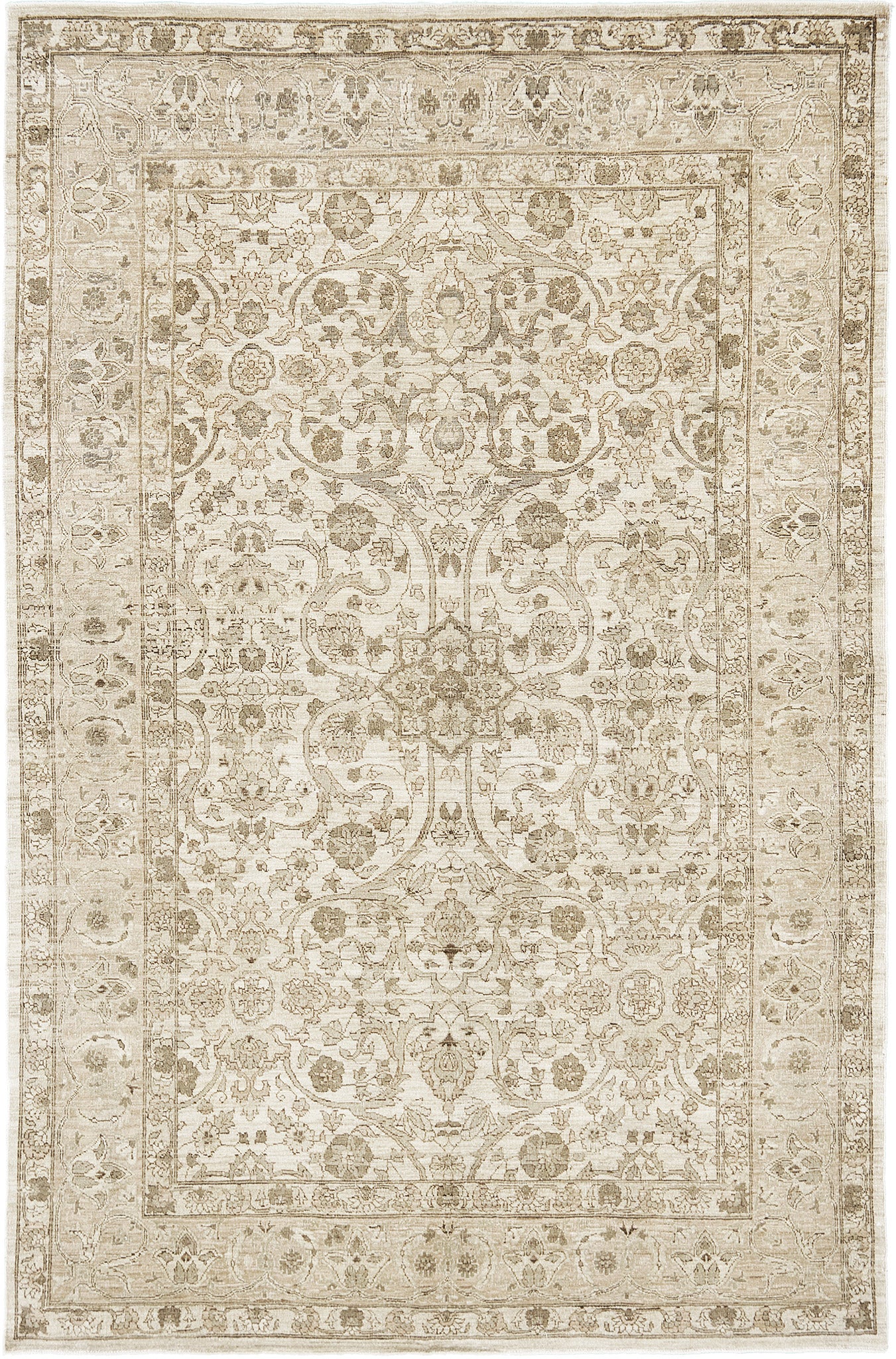 Vintage Style Tabriz Hadji Jallili Rug