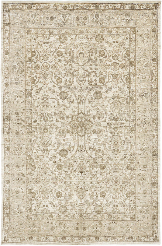 Vintage Style Tabriz Hadji Jallili Rug