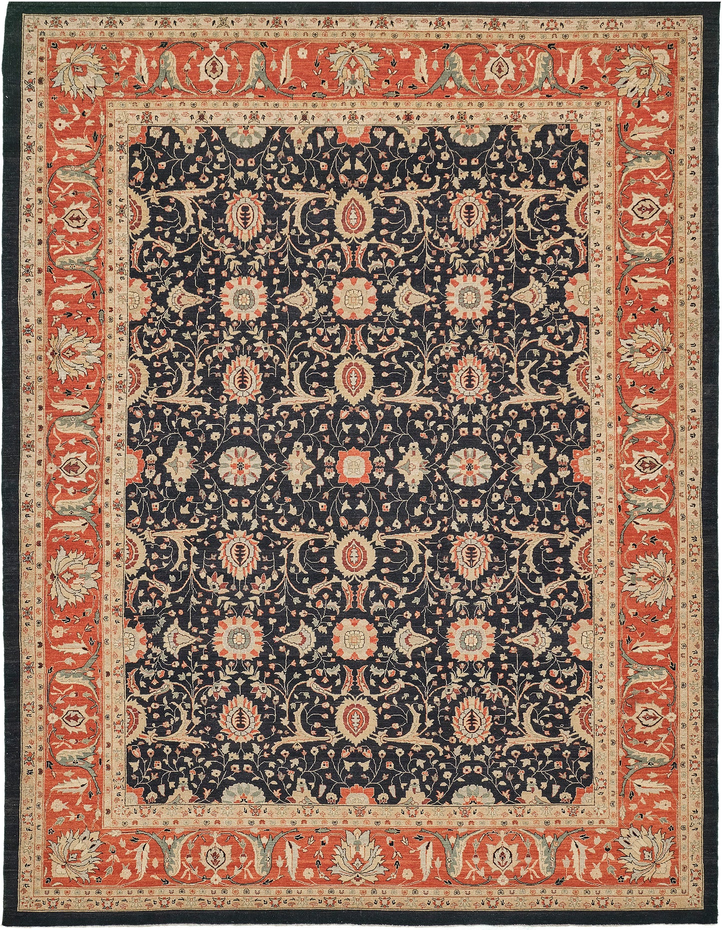 Natural Dye Sarouk Farahan Rug