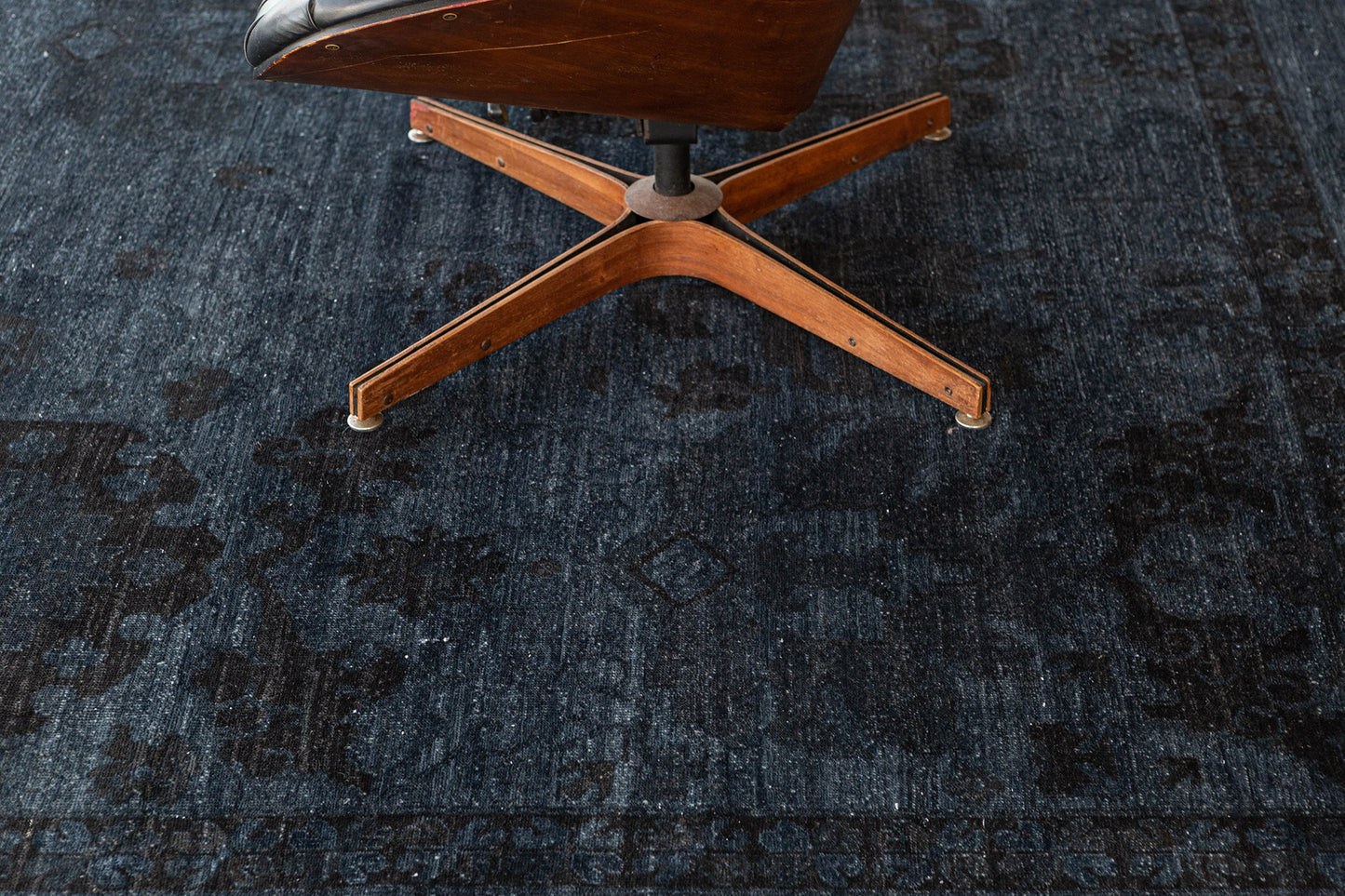 Vintage Style Overdyed Oushak Design Rug
