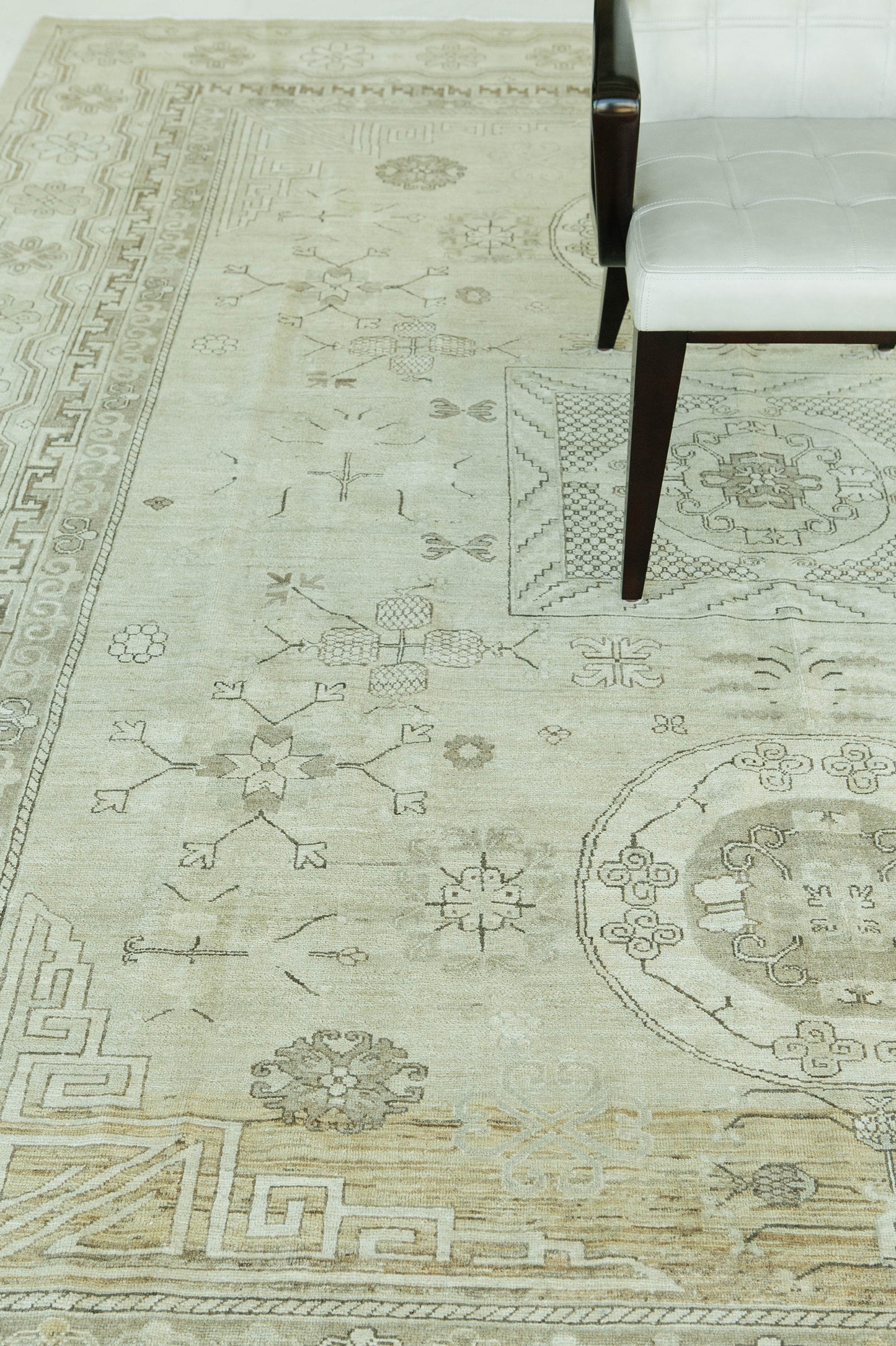 Vintage Style 18 Century Khotan Revival Rug
