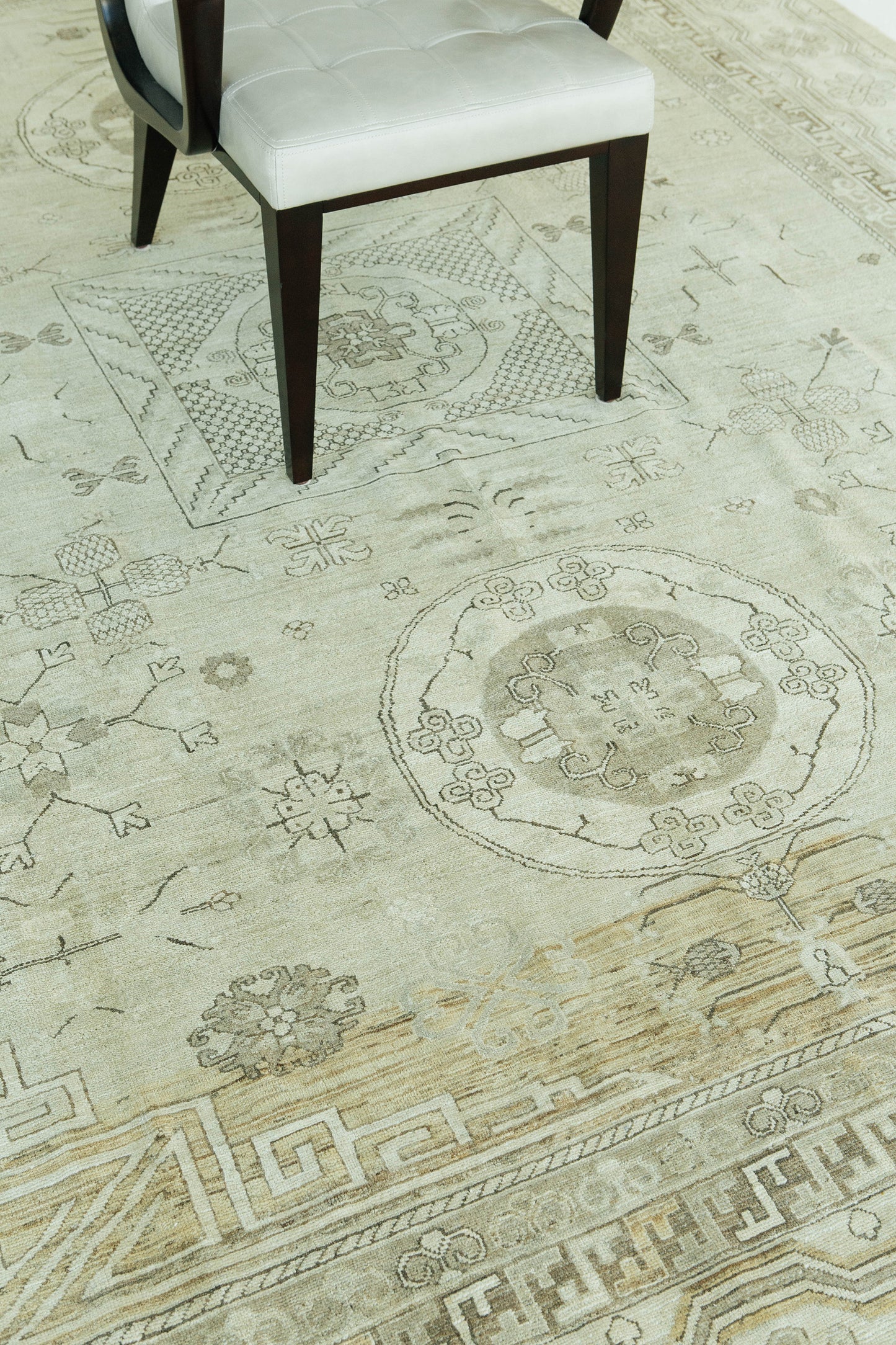 Vintage Style 18 Century Khotan Revival Rug