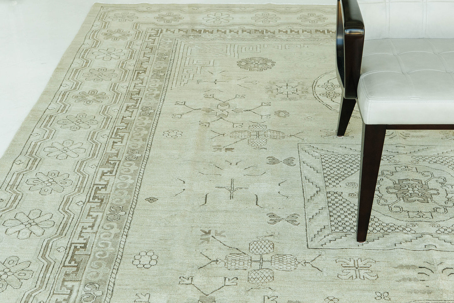 Vintage Style 18 Century Khotan Revival Rug
