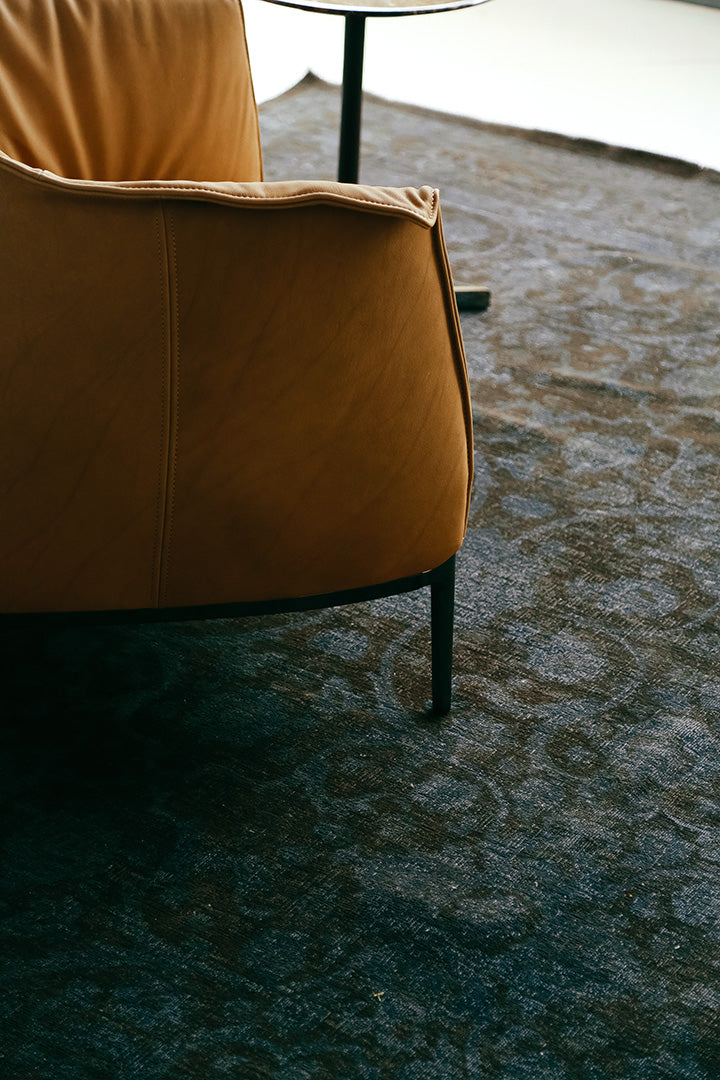 Overdyed Distressed Rug