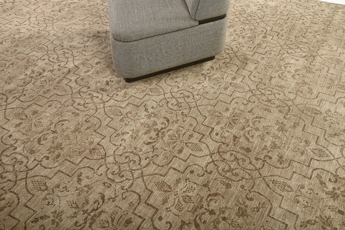 Natural Dye Transitional Design Rug D5159 Divine