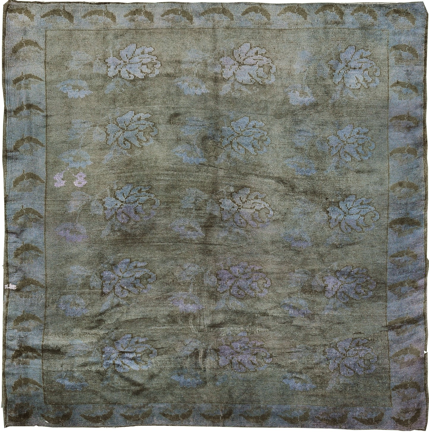 Overdyed Vintage Turkish Anatolian Rug