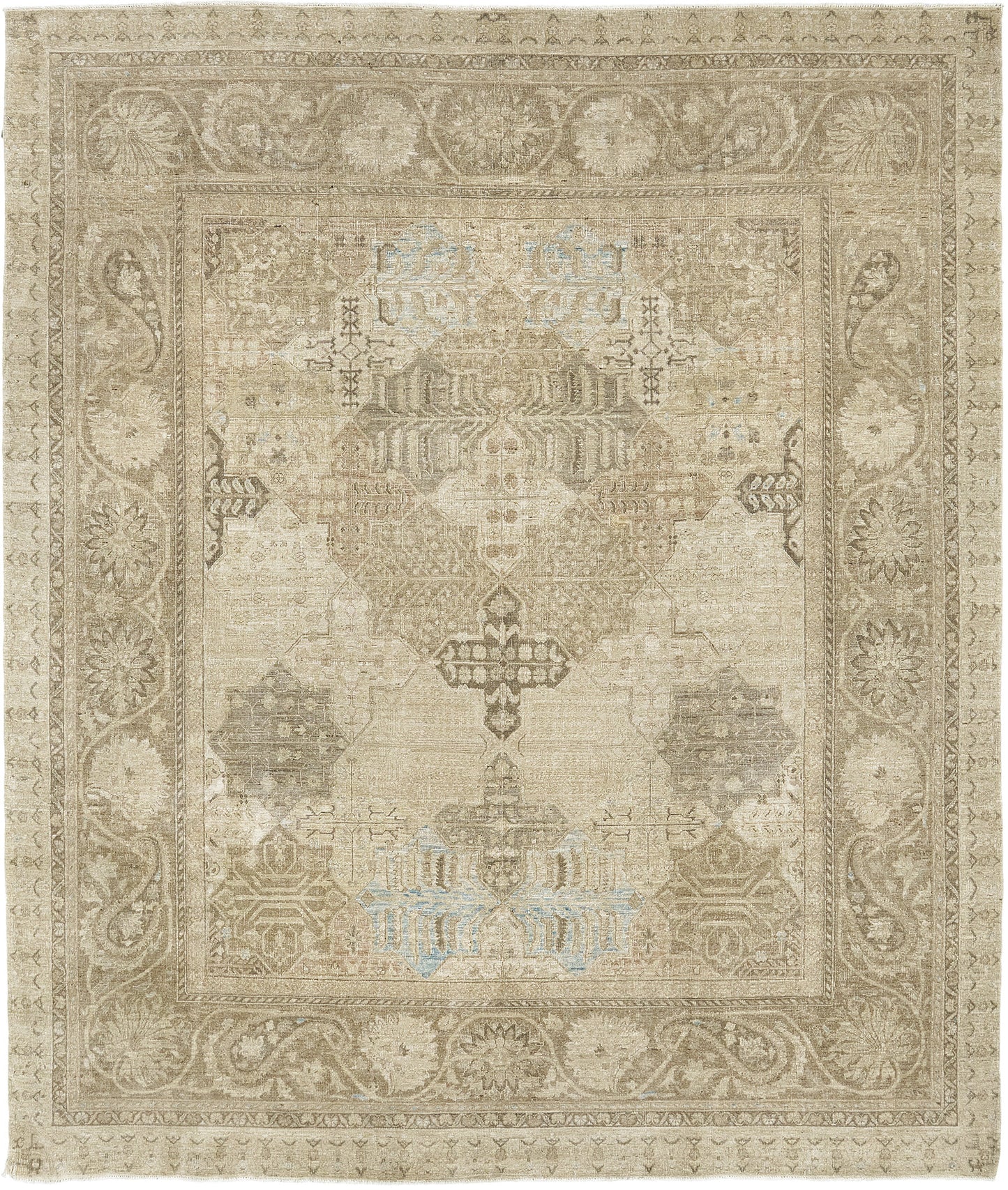 Vintage Tabriz Hadjijalili Revival Rug