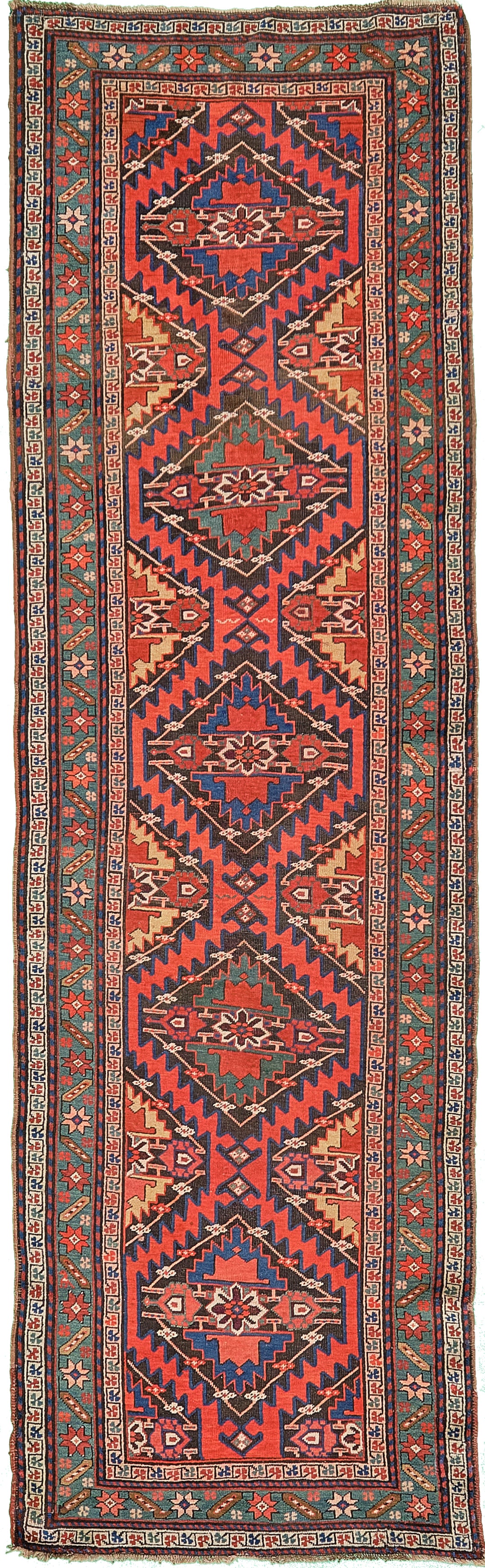 Vintage Russian Kazak Runner