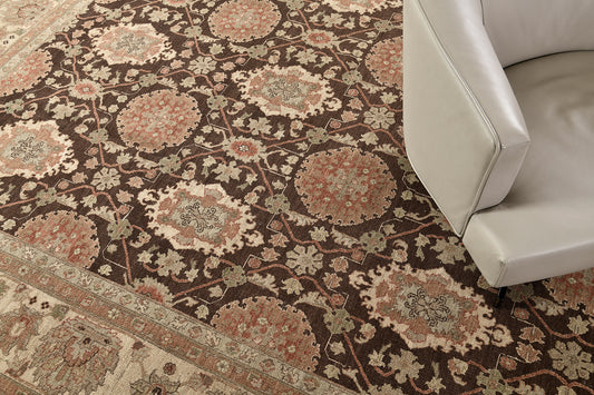 Natural Dye Mahal Design Rug D5137 Bliss