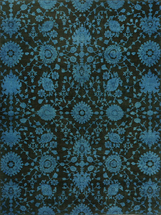 Vintage Style Overdye Transitional Design Rug