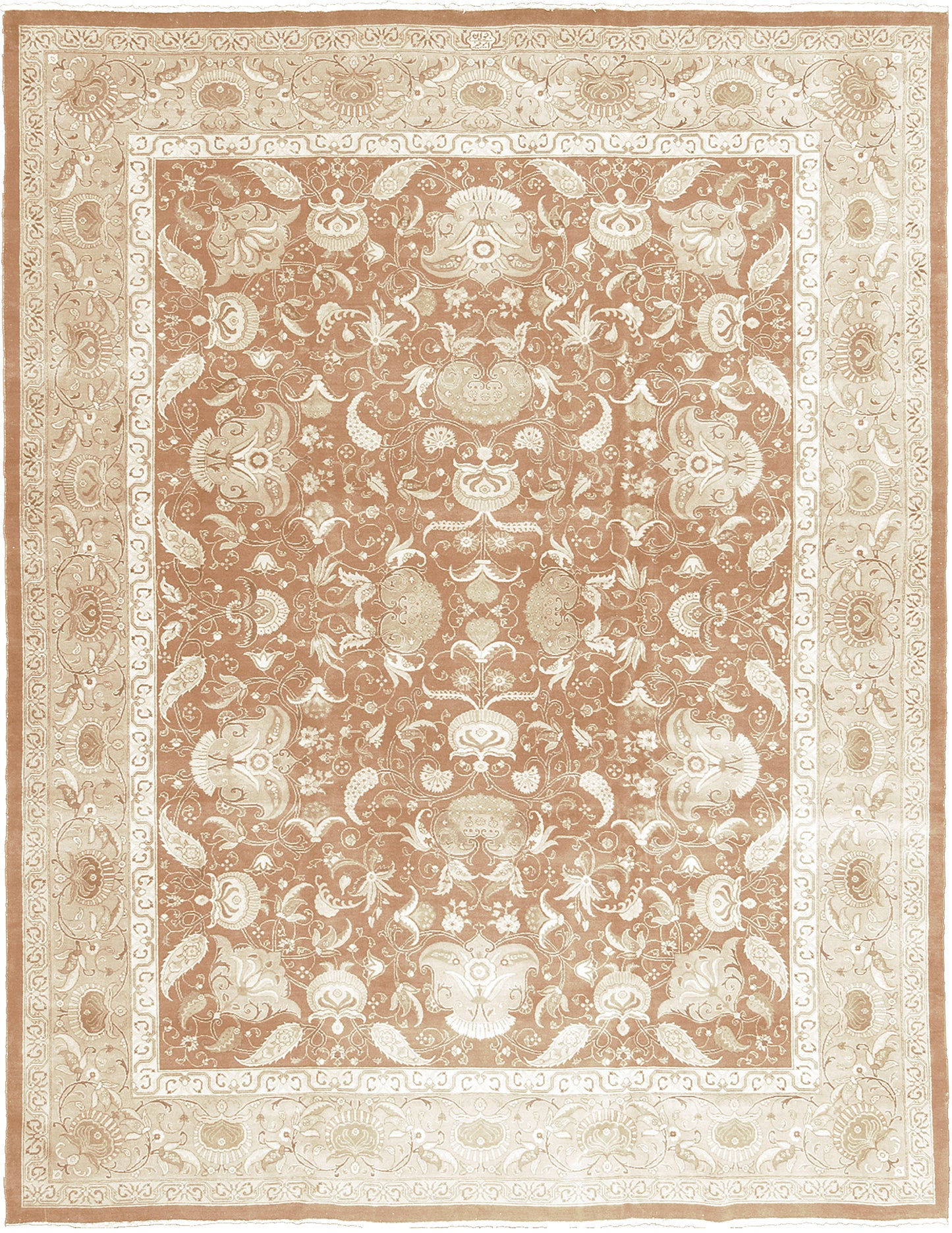 Vintage Persian Tabriz Rug Allover Design 51912