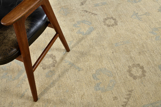 Vintage Style Oushak Design Rug D5477