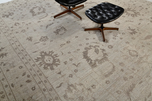 Vintage Style Oushak Revival Rug