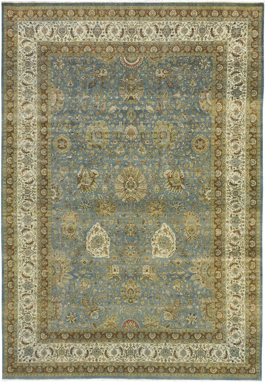 Natural Dye Tabriz Hajijalili Allover Design Rug