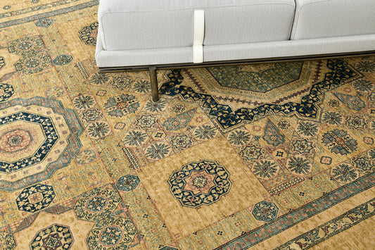 Natural Dye Mamluk Design Rug Fable Collection D5566