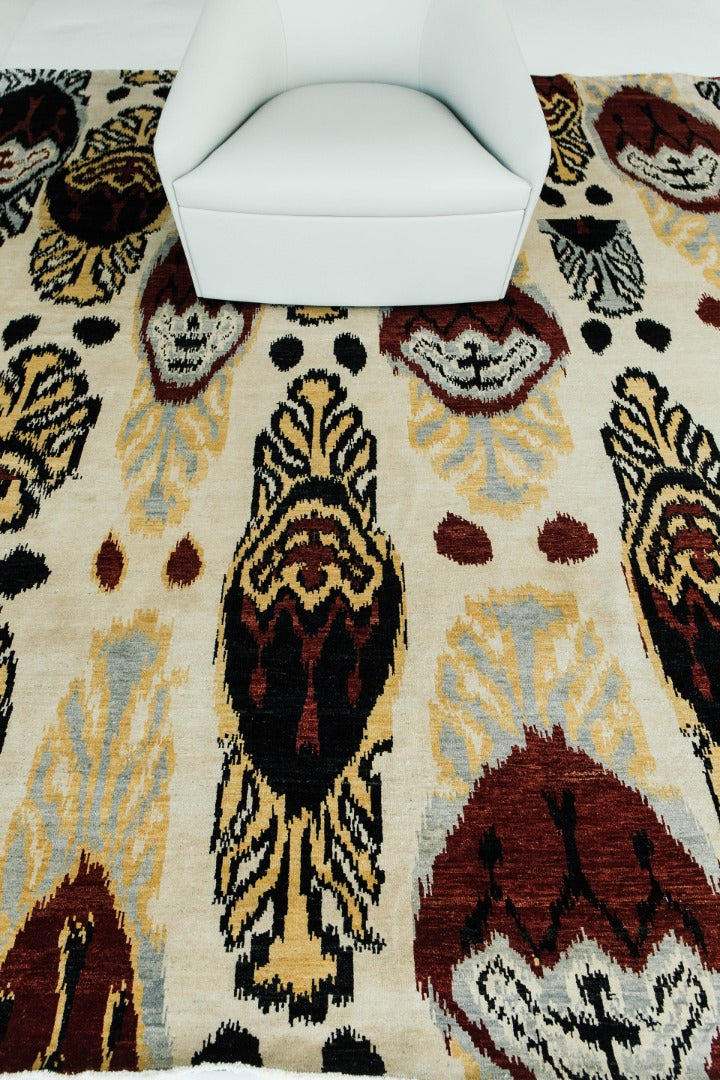 Ikat Design Rug Zatuni