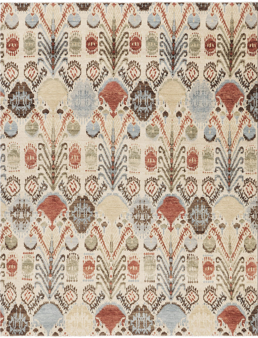 Ikat Design Rug Ferghana