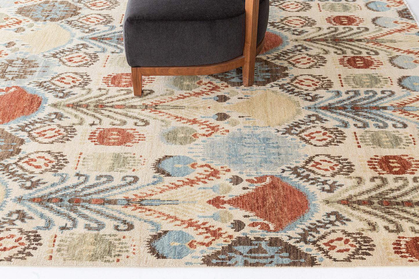 Ikat Design Rug Ferghana
