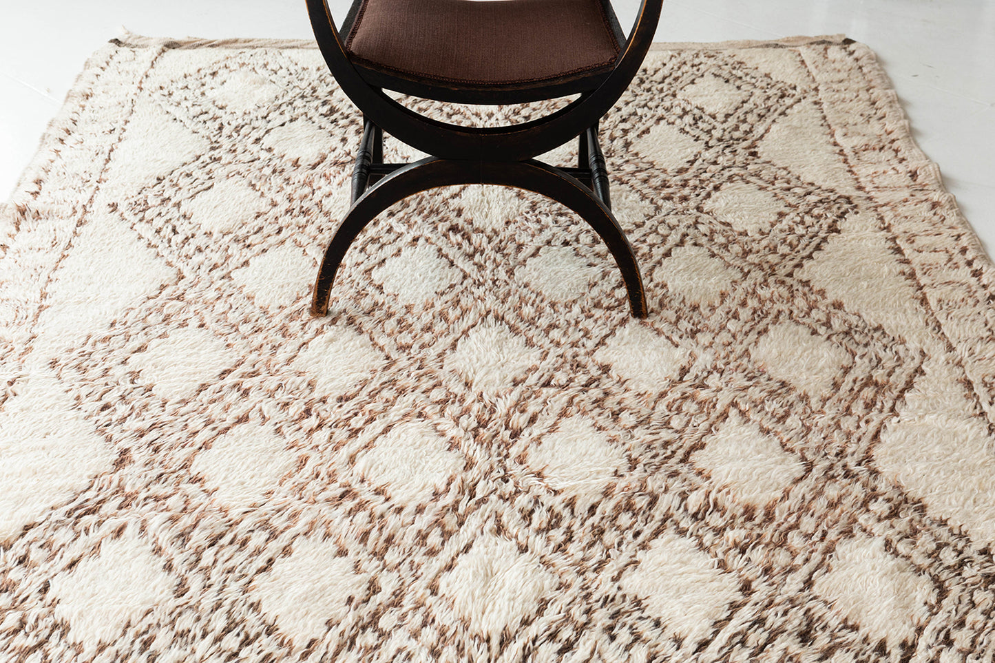 Vintage Moroccan Beni Ourain Tribe Rug