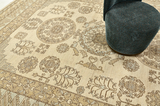 Vintage Style Khotan Design Rug D5582 Safira