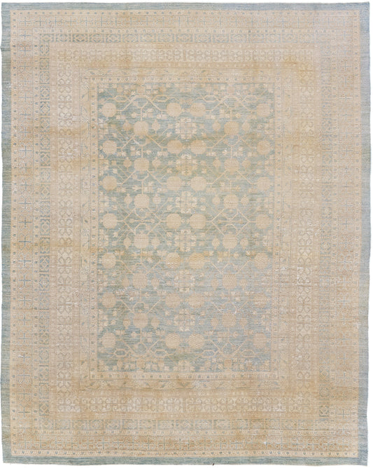 Vintage Style Khotan Pomegranate Revival Rug