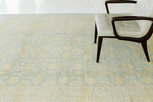 Vintage Style Khotan Pomegranate Revival Rug