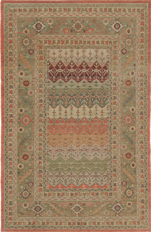 Natural Dye Bakhtiari Style Panel Design Rug D5105