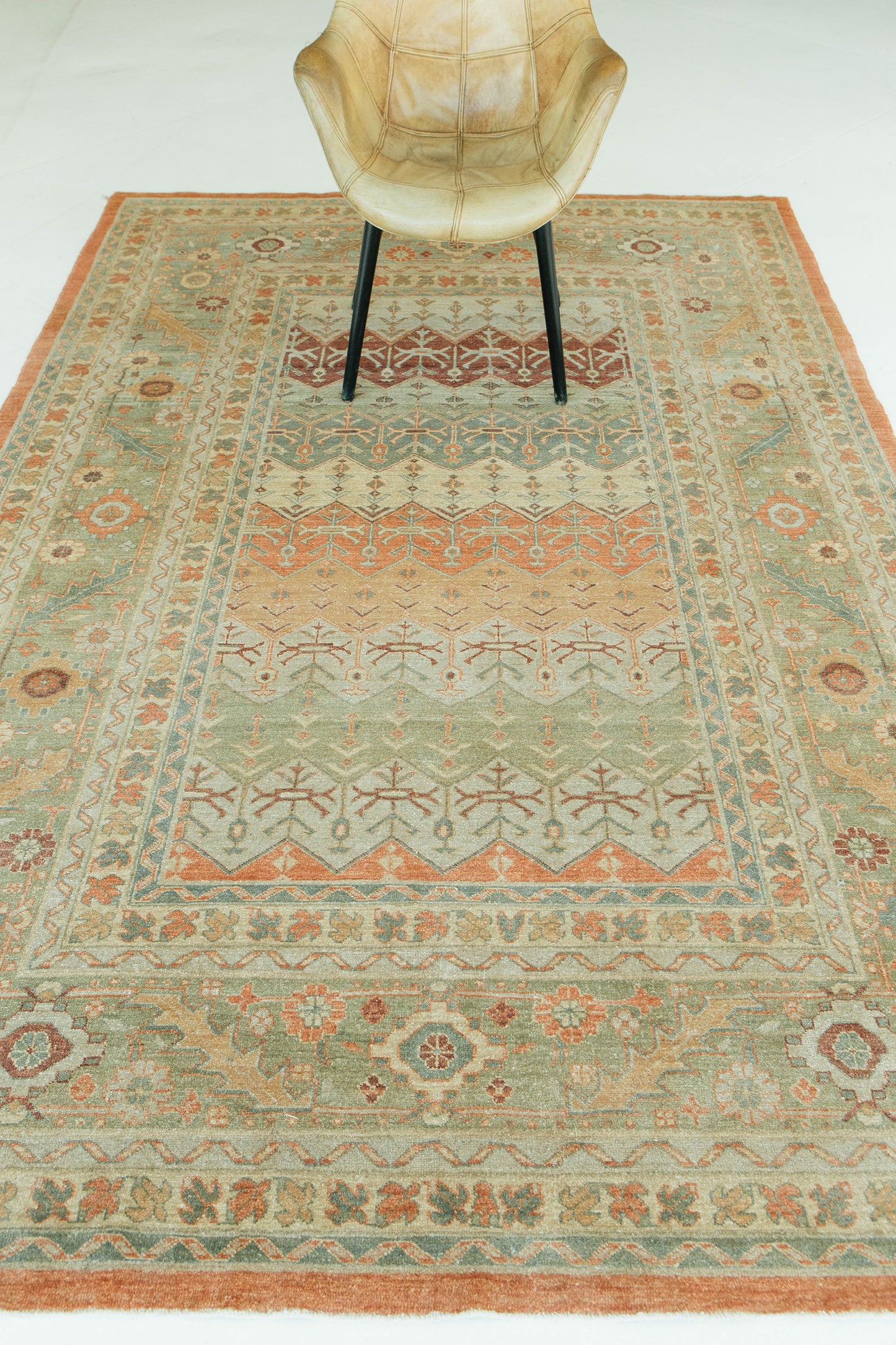 Natural Dye Bakhtiari Style Panel Design Rug D5105