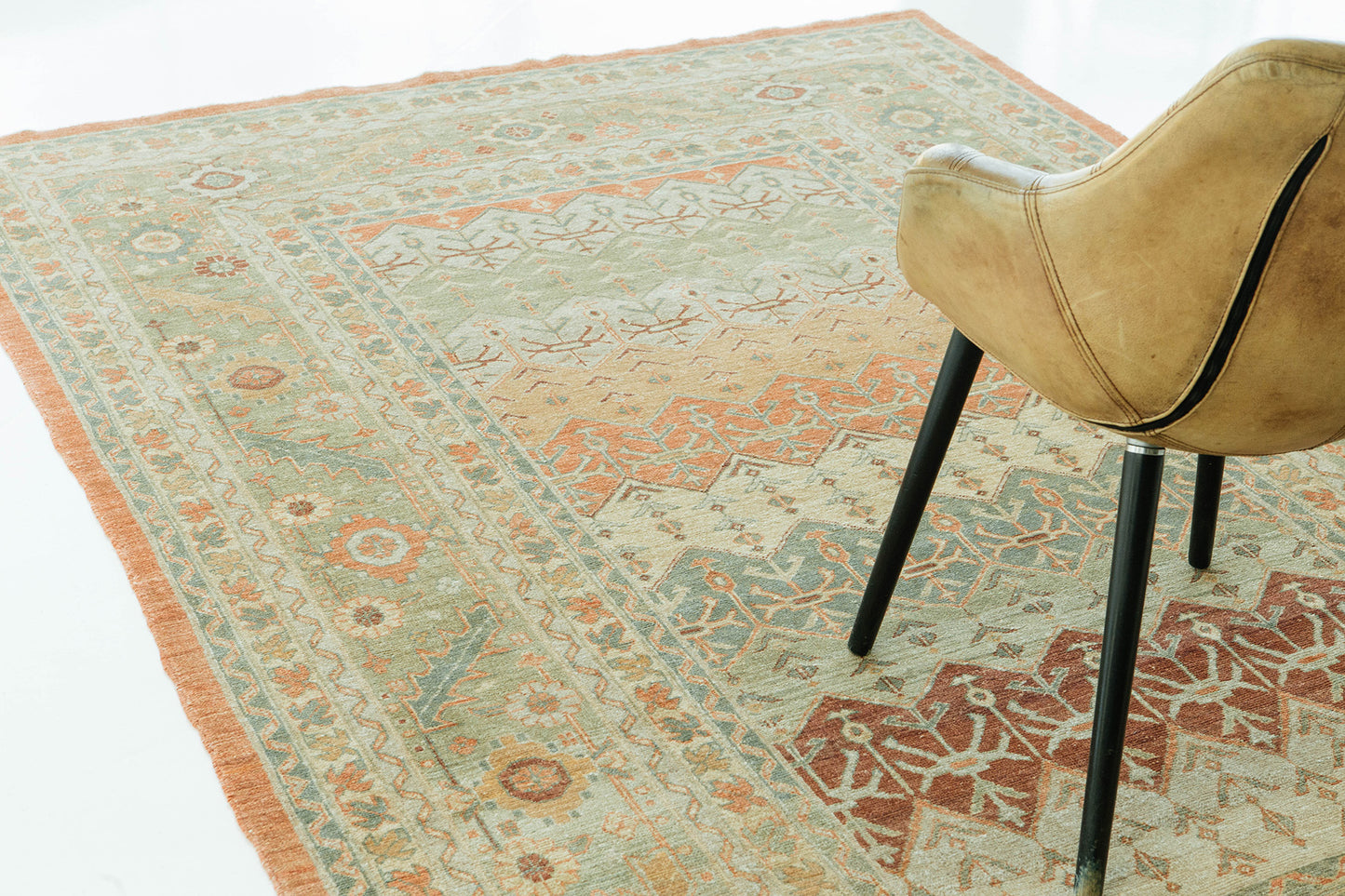 Natural Dye Bakhtiari Style Panel Design Rug D5105