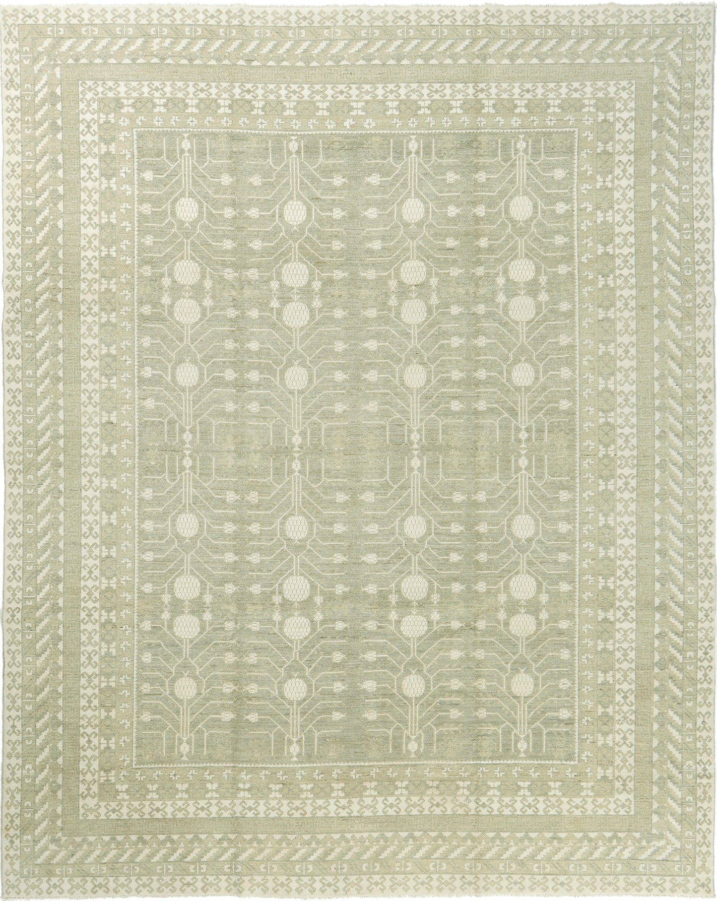 Vintage Style 18 Century Khotan Revival Rug