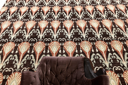 Vintage Style Ikat Design Rug