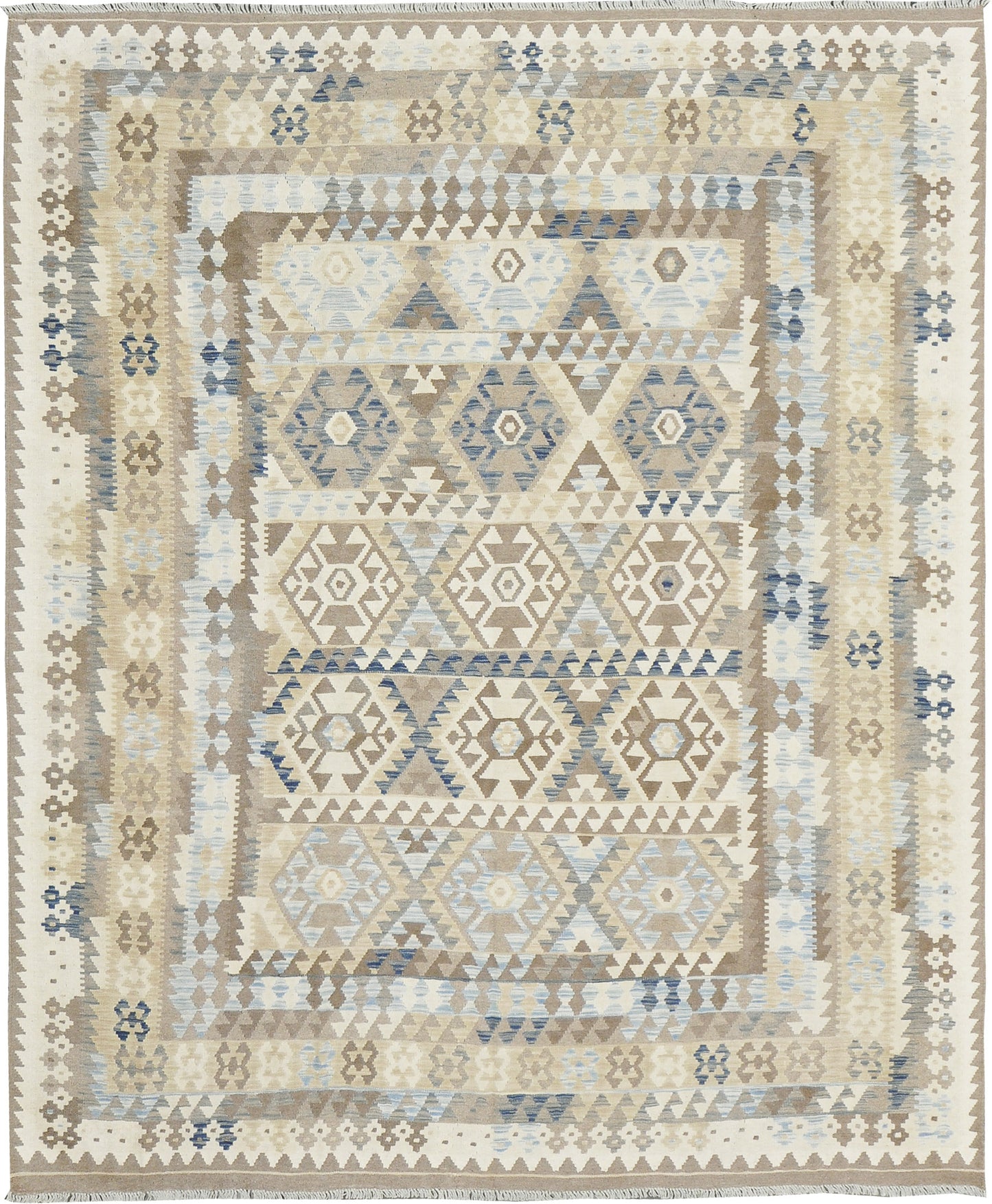 Vintage Style Tribal Natural Dye Flat Weave Kilim