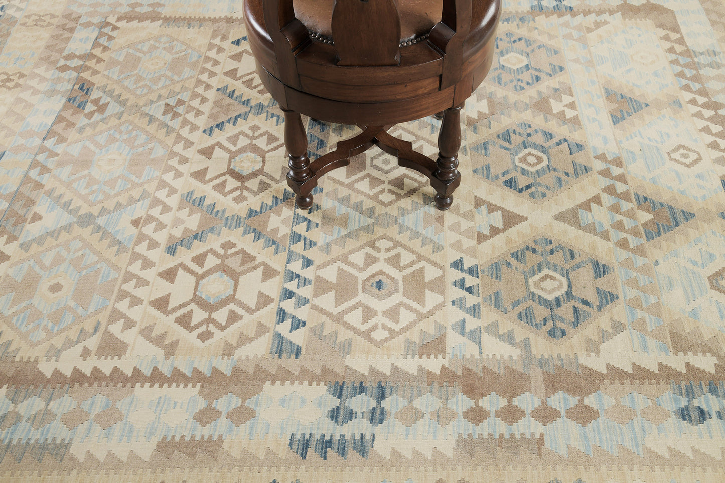 Vintage Style Tribal Natural Dye Flat Weave Kilim